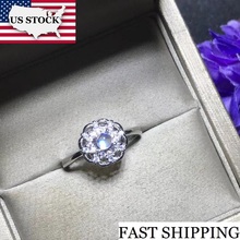 Uloveido-Anillo de plata de primera ley piedra lunar azul, sortija, plata esterlina 925, Gema de 4x4mm, piedra de nacimiento, 20% FJ332 2024 - compra barato