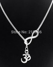 Infinity lariat Aum Om Necklaces Charms Choker Chain Necklaces Pendants DIY For Woman Fashion Jewelry Vintage Silvers Gift 2024 - buy cheap