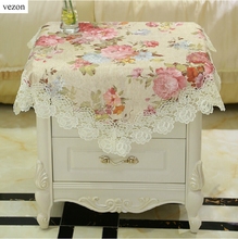vezon New High Quality Hot Sale 85*85cm Elegant Cotton Jacquard Flower Tablecloths Luxury Lace Table Topper Towel Cloth Covers 2024 - buy cheap