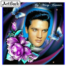 5d diy diamond painting Elvis Presley Butterfly flower full square drill 3d diamond mosaic diamond embroidery home decoration 2024 - buy cheap