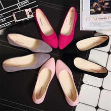 Fashion Women Shoes Woman Flats Spring Summer Pointed Toe Rubber Women Flat Shoes Suede Slip-on Ladies Ballet Flats Loafers 2024 - buy cheap