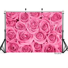 Flowers Pink Rose Photographic Backgrounds for Photo Studio Portrait Children Baby Shower Vinyl Photo Backdrops Photo Shooting 2024 - buy cheap