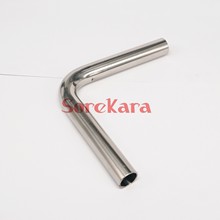 19mm O/D 304 Stainless Steel Sanitary Weld 90 Degree Elbow Tube Butt Pipe Fitting Straight pipe length 100mm 2024 - buy cheap