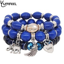 Yumfeel New Beaded Bohemia Bracelet Women Vintage Silver Plated Charm Multi Layered Bracelet & Bangles Jewelry Gifts Jewelry 2024 - buy cheap