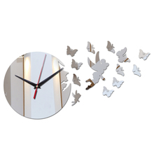 Relógio de parede espelhado e moderno, conjunto de adesivos com decalque para decoração de casa, sala de estar, 2019 2024 - compre barato