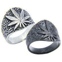 5pcs/lot  Newest Leaf Ring 316L Stainless Steel Jewelry Hiphop Style Band Party Ring 2024 - buy cheap