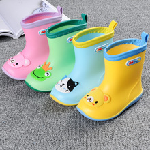 ALL Seasons Crianças Chuva Botas Estampas de Animais para crianças Botas de Chuva Rainboots À Prova D' Água Não-Borracha antiderrapante sapatos de Água Sapatos de Bebê Crianças 2024 - compre barato