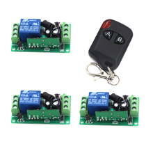 Interruptor sem fio, 1 canal, transmissor de botão ab + receptor 3 10a, 315/433mhz, sku: 5346, dc 12v