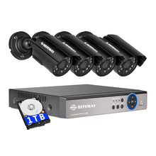 DEFEWAY 8CH DVR 720P HDMI Security CCTV System Video Recorder 4PCS 1200TVL Home Security Waterproof Night Vision Camera 1TB HDD 2024 - buy cheap