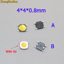 Chenghaoran-interruptor de botão tático 4x0.8mm, 20 peças, 4x4x0.8mm, interruptor smd 2024 - compre barato