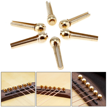 6pcs/set Pure Copper Brass Guitar Bridge Pin Strings Nail Pegs for Folk Acoustic Guitars Keep Full Timbre More Stable 2024 - buy cheap