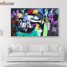 Huge Large Size Abstract Painting Wall Art Canvas Poster and Print Canvas Painting Decorative Picture for Living Room Home Decor 2024 - buy cheap