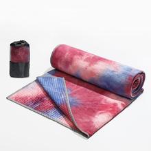 HobbyLane Tie-dye Printed Yoga Blanket Silicone Non-slip Particle Thickened Sweat Absorption Yoga Towel 2024 - buy cheap