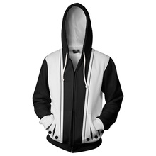 Disfraces de BLEACH-Sudadera con capucha de Kenpachi Zaraki para hombre y mujer, ropa para parte superior masculina, con cremallera y Sudadera estampada 3D de cómic 2024 - compra barato