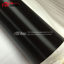 high quality dark black brushed vinyl sticker dark black brushed aluminum with air free bubbles 1.52*30m/Roll by free shipping 2024 - buy cheap