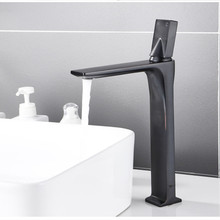 LIUYUE Basin Faucets Copper Black/White Tall Bathroom Basin Mixer Faucet Deck Mounted Cold Hot Water Crane Mixer Taps Torneira 2024 - buy cheap