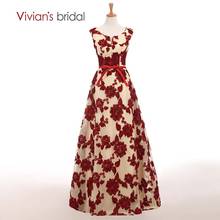 Vivian's Bridal A Line Evening Dresses Cap Sleeve Long Dress Prom Formal Evening Gowns Dresses ED208-5 2024 - buy cheap