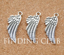 30 pcs   Silver Color Metal Mini Angel Wings Charms Pendant DIY Bracelet Necklace Jewelry Findings A883 2024 - buy cheap