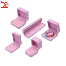 New Lovely Pink Velvet Jewelry Display Case Amazing Wedding Ring Earrings Necklace Bracelet Storage Organizer Gift Set Box 2024 - buy cheap