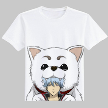 Anime Gintama Silver Soul Sadaharu Elizabeth T-shirts Men Women Short Sleeve Tops Sakata Gintoki Funny Summer Tees Tshirt 2024 - buy cheap