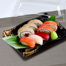 Descartável takeaway sushi caixa de embalagem japonês restaurante sashimi takaout embalagem caixa e tampa de plástico sobremesa casos embalagem ferramenta 2024 - compre barato