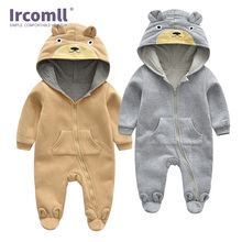 Ircomll Unisex Baby Romper kids Cute Bear Hooded Long Sleeve High Quality Cotton Jumpsuit Baby Clothing  Newborn Baby Rompers 2024 - buy cheap