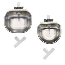 2 Pcs Rabbits Drinking Fountains Rex Rabbit Long Hair Rabbit Fox Mink Stainless Steel Automatic Water Box Livestock Breeding 2024 - buy cheap