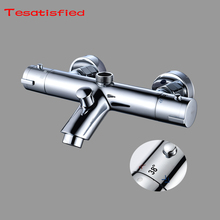 Thermostatic Faucet Shower Bath Faucet Cold and Hot Water Mixer Short Nose Double Handle  Mixer Valve Wall Mounted Water Tap 2024 - buy cheap