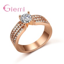 Elegant Delicate Finger Ring For Men Women Rose Cold Color Jewelry Pave Shiny Micro Crystal Top Quality Wedding Anillo Ane 2024 - buy cheap