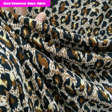 Tela de algodón/Lycra de rayas de leopardo, tejido elástico de 4 lados, Material de seda de hielo para costura, traje de baño artesanal, ropa de escenario 2024 - compra barato