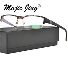 Magic Jing TR90 RX Optical Frames Prescription Spectacles Half Rim Myopia Eyewear Eyeglasses1101 2024 - buy cheap