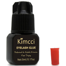 Kimcci 5ml/10ml Professional Eyelash Extension Glue No Odor No Stimulation Fast Drying Faux Lashes Adhesive Black Strong Sticky 2024 - buy cheap
