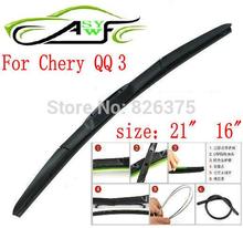 O envio gratuito de lâmina de limpeza do carro para Chery QQ 3 Tamanho 21 "16" WindShield Wiper Blade 2 pcs/par janela defletor de Borracha macia 2024 - compre barato