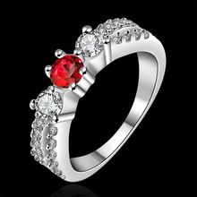 wholesale fine silver plated ring silver plated jewelry fashion man-made  wedding rings for women SR401 2024 - buy cheap