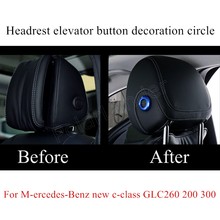 4pcs/set 2 colors Car Seat Pillow Headrest Adjustment Button Cover For M-ercedes-for B-enz new c-class GLC260 200 300 2024 - buy cheap