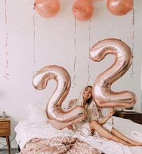 1pc 40 Inch Rose Gold Number Aluminium Foil Number Balloons 0-9 Birthday Wedding Engagement Party Decor Globo Kids Ball Supplies 2024 - buy cheap