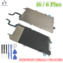 Placa de metal traseira com tela lcd, placa de extensão do cabo flex de reposição preinstalada para iphone 6 6 plus 4.7 "5.5" + ferramentas 2024 - compre barato