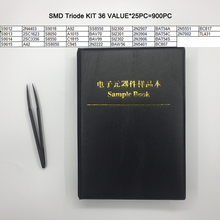 Frete grátis 900pc smd kit de triodo book sot-23 conjunto eletrônico tríodo 36 valor * 25pc = 900pc kit de teste transistor smd 2024 - compre barato