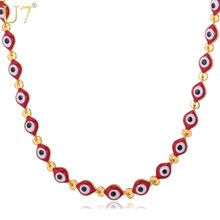 U7 Eyes Chain Necklace Gold/Silver Color Fashion Jewelry Red Beads Necklace Turkish Jewelry For Men/Women Gift N425 2024 - buy cheap