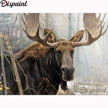 Dispaint Full Square/Round Drill 5D DIY Diamond Painting "Animal moose scenery" Embroidery Cross Stitch Home Decor Gift A18989 2024 - buy cheap