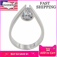 US STOCK 15% off Uloveido Rings for Women Engagement Jewelry Cubic Zirconia Ring Female Bijoux Anel Masculino Y145 2024 - buy cheap