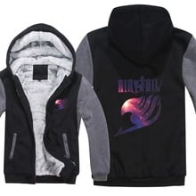 Fairy Tail Hoodies Men New Winter Warm Liner Sweatshirt Men Fairy Tail Sweatshirt Galaxy Printed Jacket 2024 - buy cheap