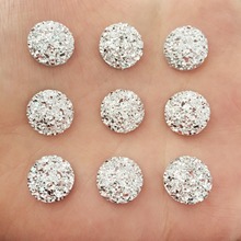 H0T 400PCS 12 mm of mineral surface flat ROUND resin accessories DIY D679*10 2024 - buy cheap