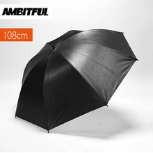 Godox-paraguas Reflector para estudio fotográfico, luz Flash, negro y plateado, 43 pulgadas, 108cm 2024 - compra barato