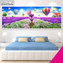 Mosaico de diamantes quadrados e redondos, faça você mesmo, lavanda, balão de ar quente, pintura com miçangas, ponto cruz, decoração para casa xy20 2024 - compre barato