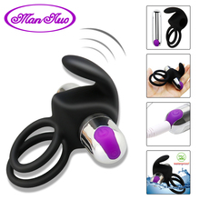 Man nuo Vibrating Penis Rings Silicone Cock Ring with USB Charging Vibrators Delay Ejaculation Sex Toys for Men Masturbator 2024 - buy cheap