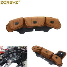 ZORBYZ 3-карманный чехол для лобового стекла с рукавом «летучая мышь» для Harley Touring FLHT FLHTC FLHX 1996-2013 2024 - купить недорого