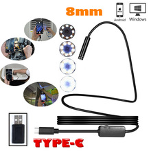 8mm Type C Android USB Endoscope 10M Snake Industria Endoscope Waterproof Borescope Inspection Video Camera for Android Windows 2024 - buy cheap