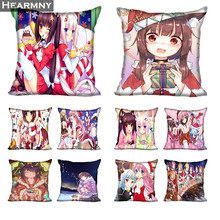 Hot Sale Merry Christmas Anime Girl Pillow Case New Year Pillowcase Decorative Satin Fabric Pillow Cover For Wedding Decorative 2024 - buy cheap
