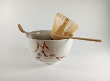 Japanese Matcha Bowl Cup Arahake Spoon w/ 100 Count Whisk Tea Ceremony Gift Set 2024 - buy cheap
